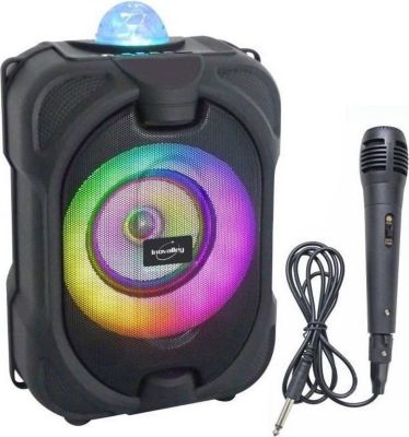 Enceinte nomade INOVALLEY 150W PMPO, sur batterie, Micro karaoké