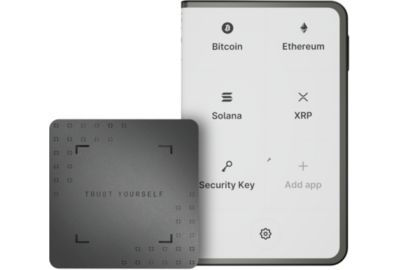 Crypto wallet LEDGER Stax Recovery key Noir