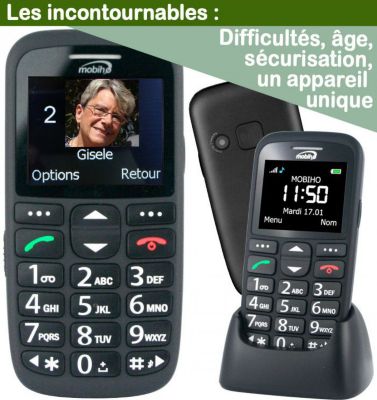 Téléphone portable MOBIHO Le classic initial noir Téléphone portable MOBIHO Le classic initial noir