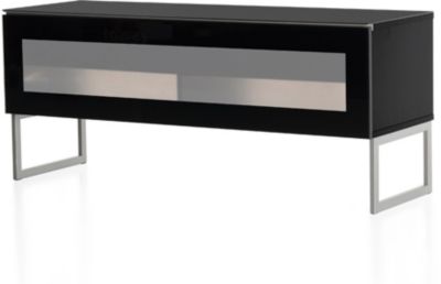 Meuble TV Meliconi noir avec porte verre IR noire Mad