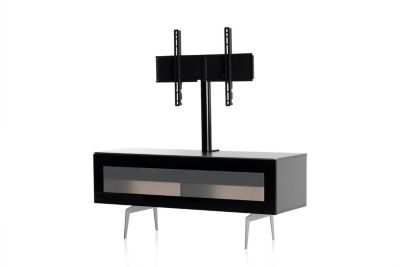 Meuble TV Meliconi gris avec porte verre IR noire Cad