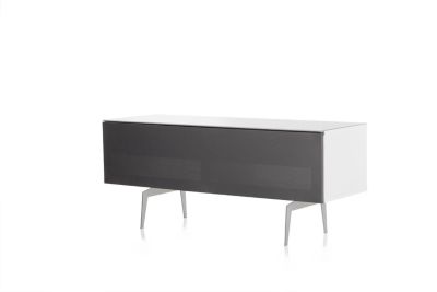 Meuble TV Meliconi blanc avec porte textile acoustiqu