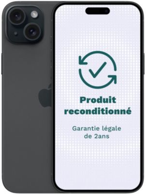 Smartphone APPLE iPhone 15 Plus Noir 128Go Excellent État avec Batterie Neuve - Reconditionné