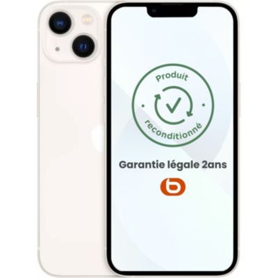 Location Smartphone APPLE iPhone 13 Blanc 128Go Batterie Neuve Reconditionné Grade A