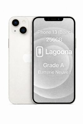 Smartphone APPLE iPhone 13 Blanc 256Go Batterie Neuve Reconditionné