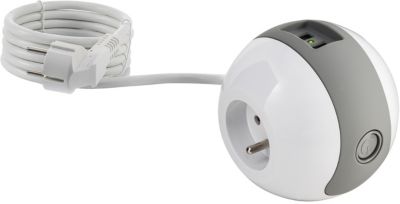 Multiprise Watt And Co Wattball Blanc - Gris