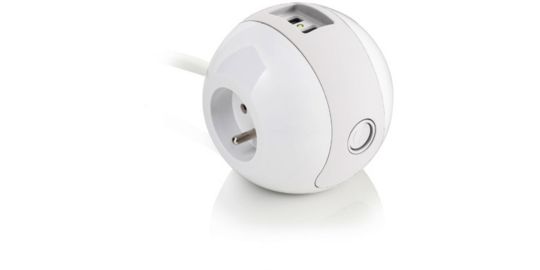 Multiprise USB WATT AND CO Wattball Blanc