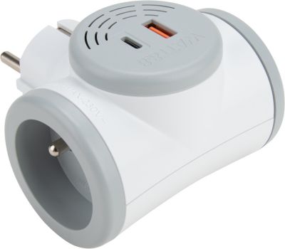 Multiprise WATT AND CO bloc Biplite 2x16A 1 USB-C + USB-A 20W