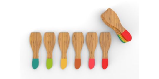 Spatule PEBBLY de 6 spatules a raclette