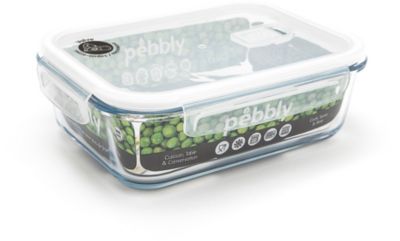 Boîte hermétique PEBBLY RECTANGULAIRE EN VERRE 1.5L