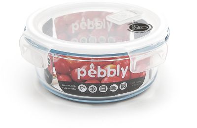 boîte hermétique pebbly ronde en verre borosilicate 950ml