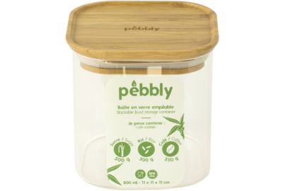 Boîte alimentaire PEBBLY en verre 0.8 L