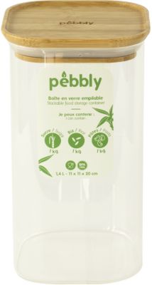 Boîte alimentaire PEBBLY en verre 1.4 L