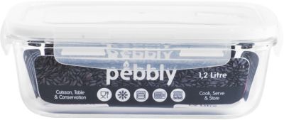 Boîte hermétique PEBBLY conservation en verre 1200 ml