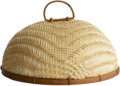 Boîte alimentaire PEBBLY en bambou tresse 30 cm coloris nat