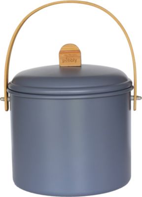 Composteur de cuisine PEBBLY à compost d'intérieur 7L métal/bambou