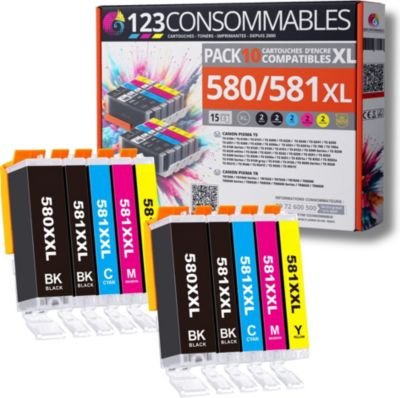 Cartouche d'encre 123CONSOMMABLES Canon PGI580/CLI581