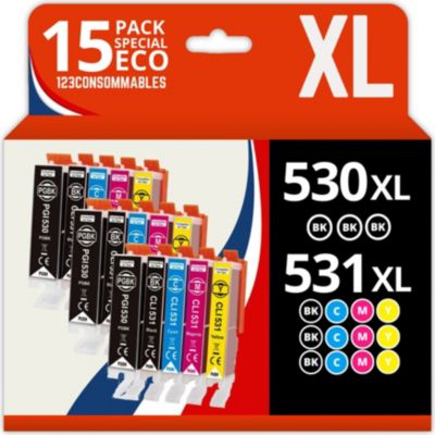Cartouche d'encre 123CONSOMMABLES CANON PGI530/CLI531