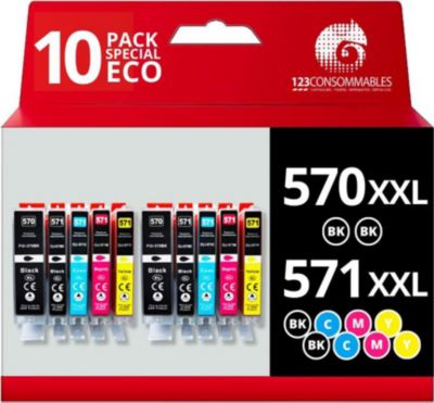 Cartouche d'encre 123CONSOMMABLES CANON PGI570/CLI571
