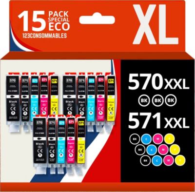 Cartouche d'encre 123CONSOMMABLES CANON PGI570/CLI571