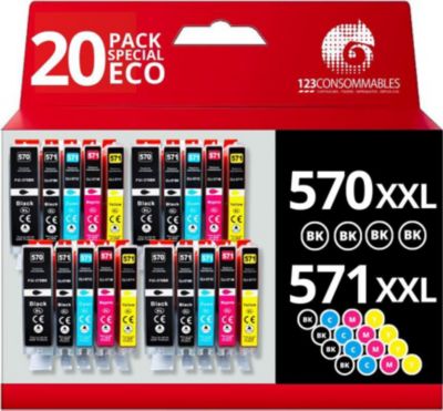 Cartouche d'encre 123CONSOMMABLES CANON PGI570/CLI571