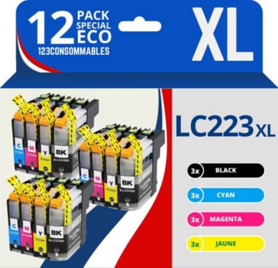 Cartouche d'encre 123CONSOMMABLES BROTHER LC223,BROTHER LC221