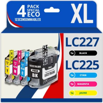 Cartouche d'encre 123CONSOMMABLES BROTHER LC225,BROTHER LC227