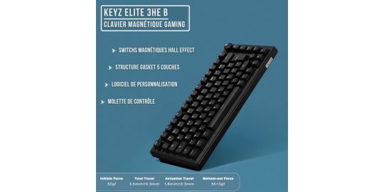 Clavier gamer THE G-LAB KEYZ ELITE3 HEB
