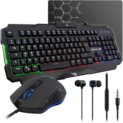 Clavier gamer THE G-LAB COMBO-HELIUM Clavier-Souris et Casque
