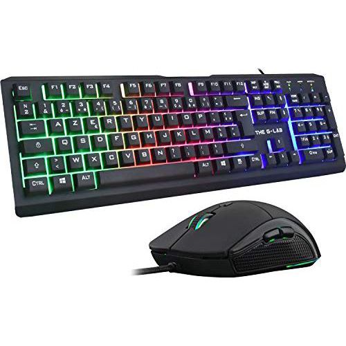 Pack Clavier Gamer Filaire AZERTY Lumineux Souris Casque Micro Tapis Pas  Cher