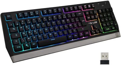 Clavier gamer sans fil THE G-LAB KEYZ-TUNGSTEN FR