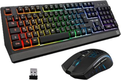 Pack clavier et souris gamer THE G-LAB COMBO TUNGSTEN clavier-Souris-Casque/FR