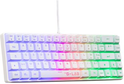 Clavier gamer THE G-LAB KEYZ HYDROGEN FR BLANC