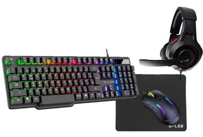 Pack clavier et souris gamer THE G-LAB COMBO SULFUR FR