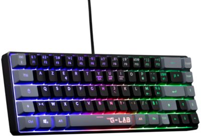 Clavier gamer THE G-LAB KEYZ HYDRO FR NOIR/GRIS