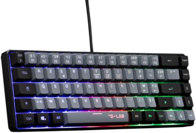 Clavier gamer THE G-LAB KEYZ HYDRO FR GRIS/NOIR