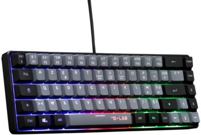 Clavier gamer THE G-LAB KEYZ HYDRO FR GRIS/NOIR