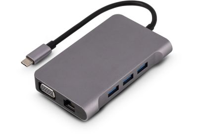 Hub USB C URBAN FACTORY USB-C/ multiports 10 en 1 power delivery