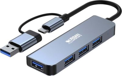 Hub URBAN FACTORY USB / USB-C 4 Ports Ultra-rapide USB 3.0