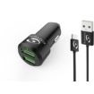 Chargeur allume-cigare COYOTE 2 USB + Cable droit