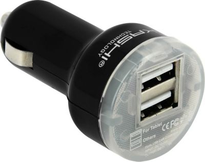 Chargeur allume cigare AKASHI Chargeur Allume-cigare 2xUSB 2.4A Smartp