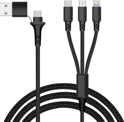 Câble USB AKASHI USB type C, Lightning, Micro USB 1m
