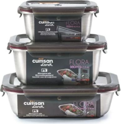 Boîte alimentaire CUITISAN inox compatible au micro-ondes