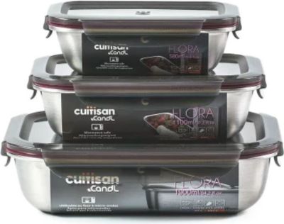 Boîte alimentaire CUITISAN inox compatible au micro-ondes
