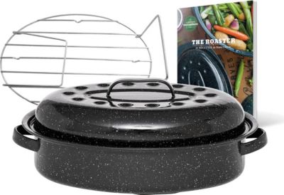 Cocotte GRANITEWARE Cocotte ovale en acier émaillé, Roaster