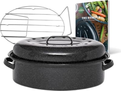 Cocotte GRANITEWARE Cocotte ovale en acier émaillé, Roaster