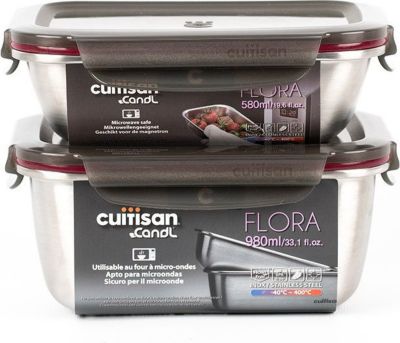 Boîte alimentaire CUITISAN inox compatible au micro-ondes