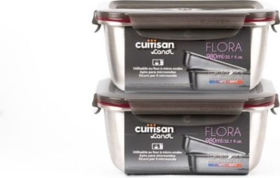 Boîte alimentaire CUITISAN inox compatible au micro-ondes