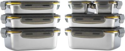 Boîte alimentaire PIKA Lot de 7 boites alimentaires en inox