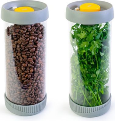 Boîte alimentaire PIKA Lot de 2 bocaux sous vide en verre